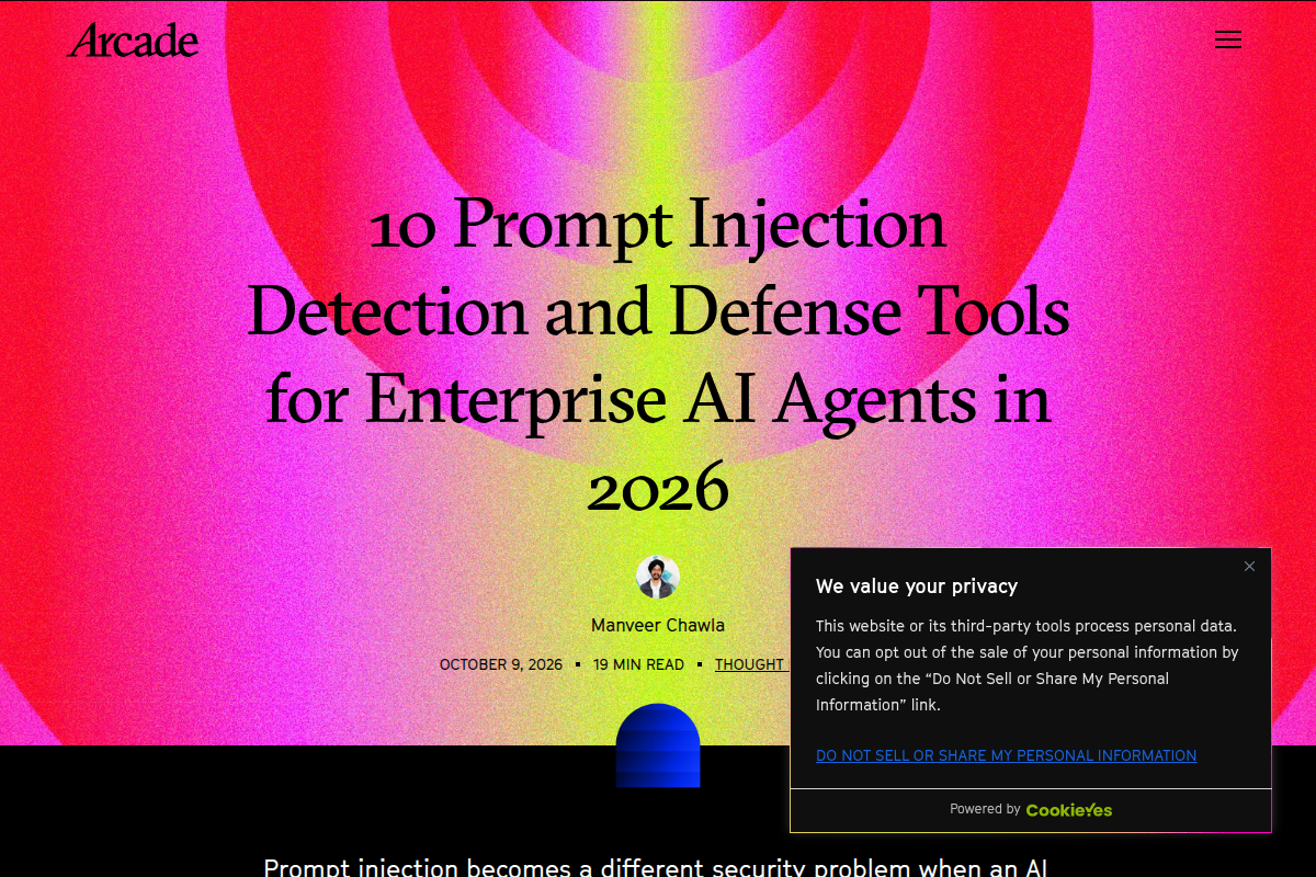 10 Best Prompt Injection Detection Tools for AI Agents screenshot