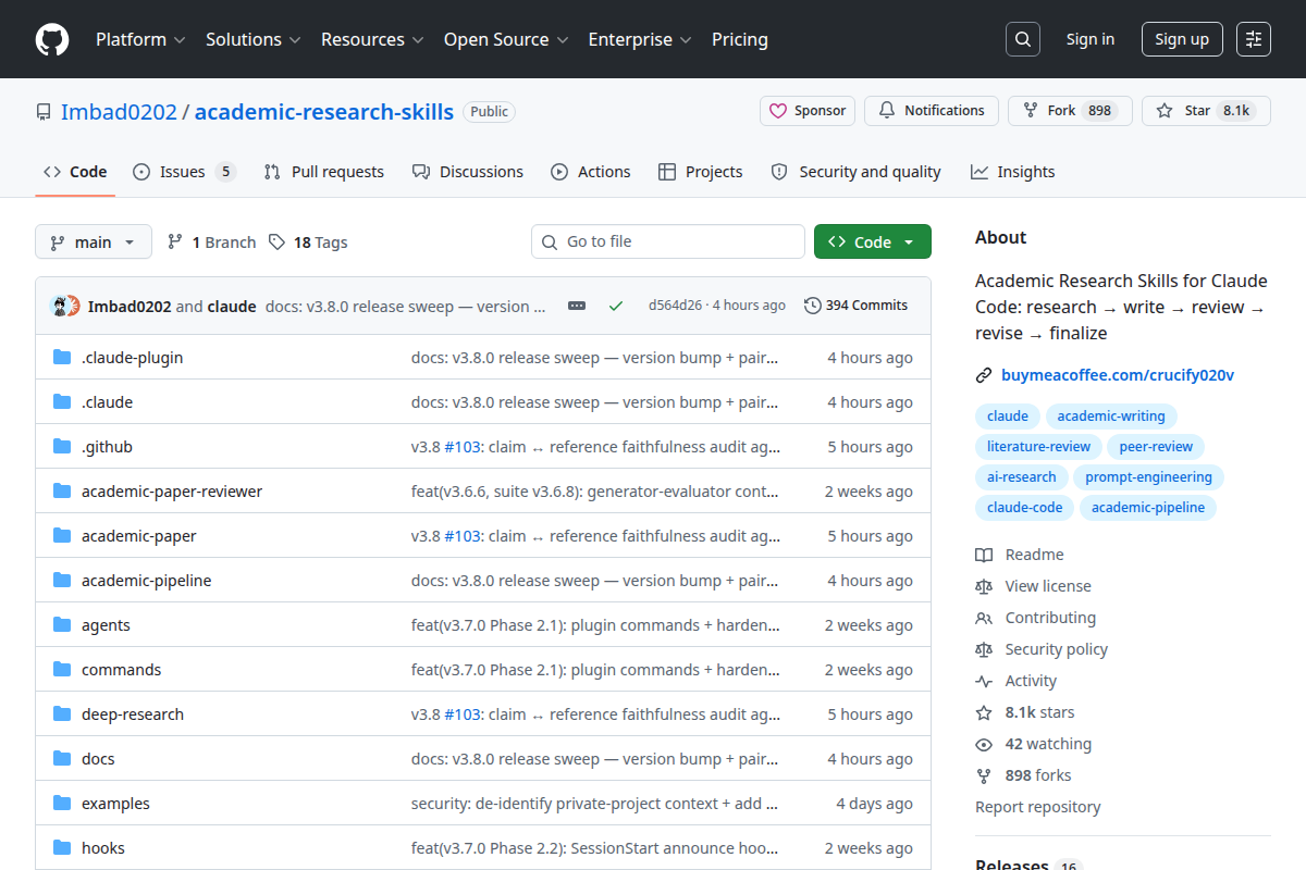 Academic Research Skills for Claude Code screenshot