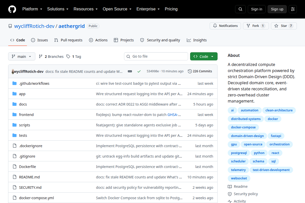 AetherGrid screenshot