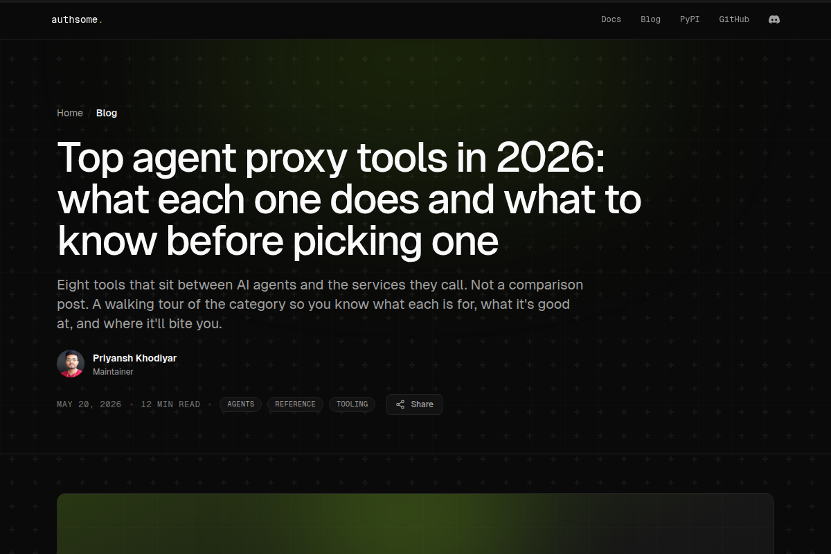 Agent Credential Brokers in 2026 screenshot