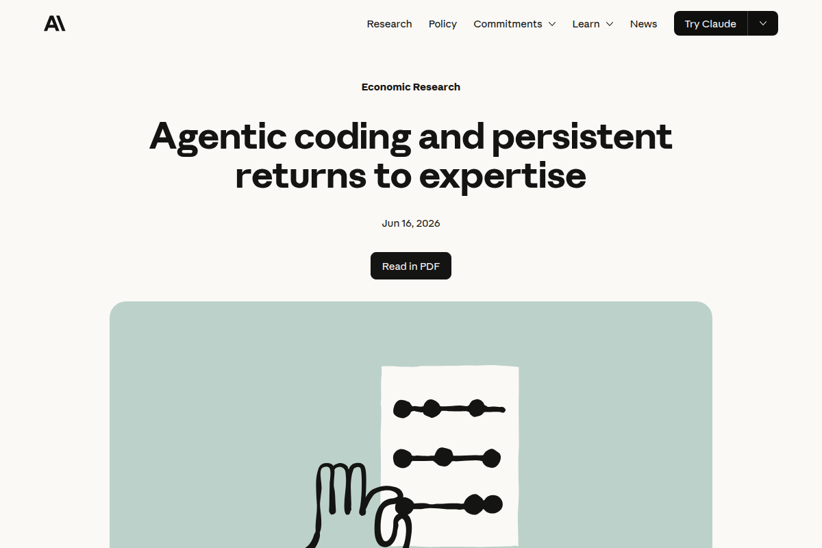 Agentic coding and persistent returns to expertise screenshot