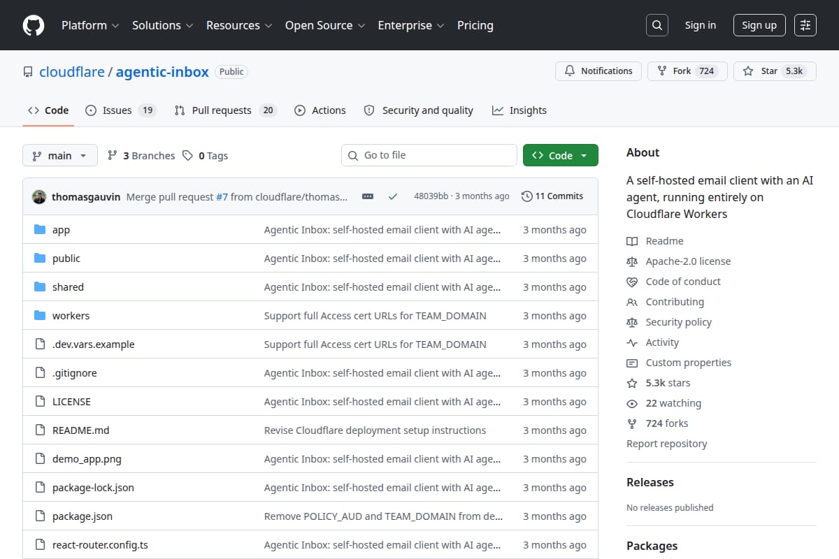 Agentic Inbox screenshot