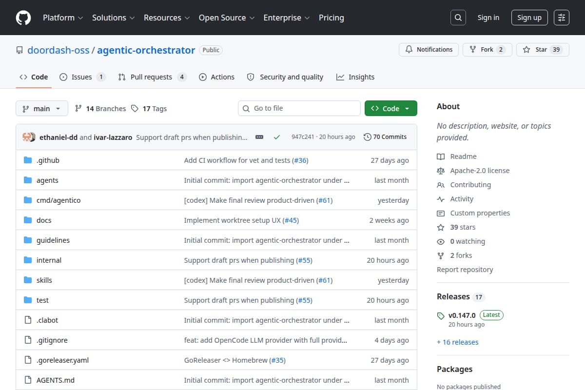 Agentic Orchestrator screenshot