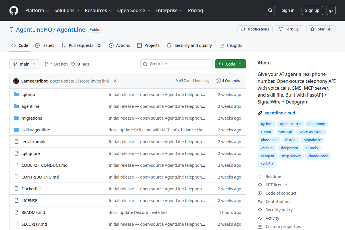 AgentLine screenshot