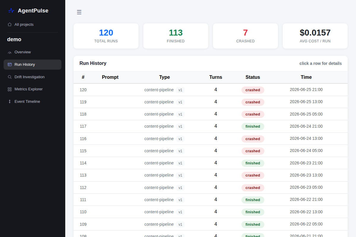 AgentPulse screenshot