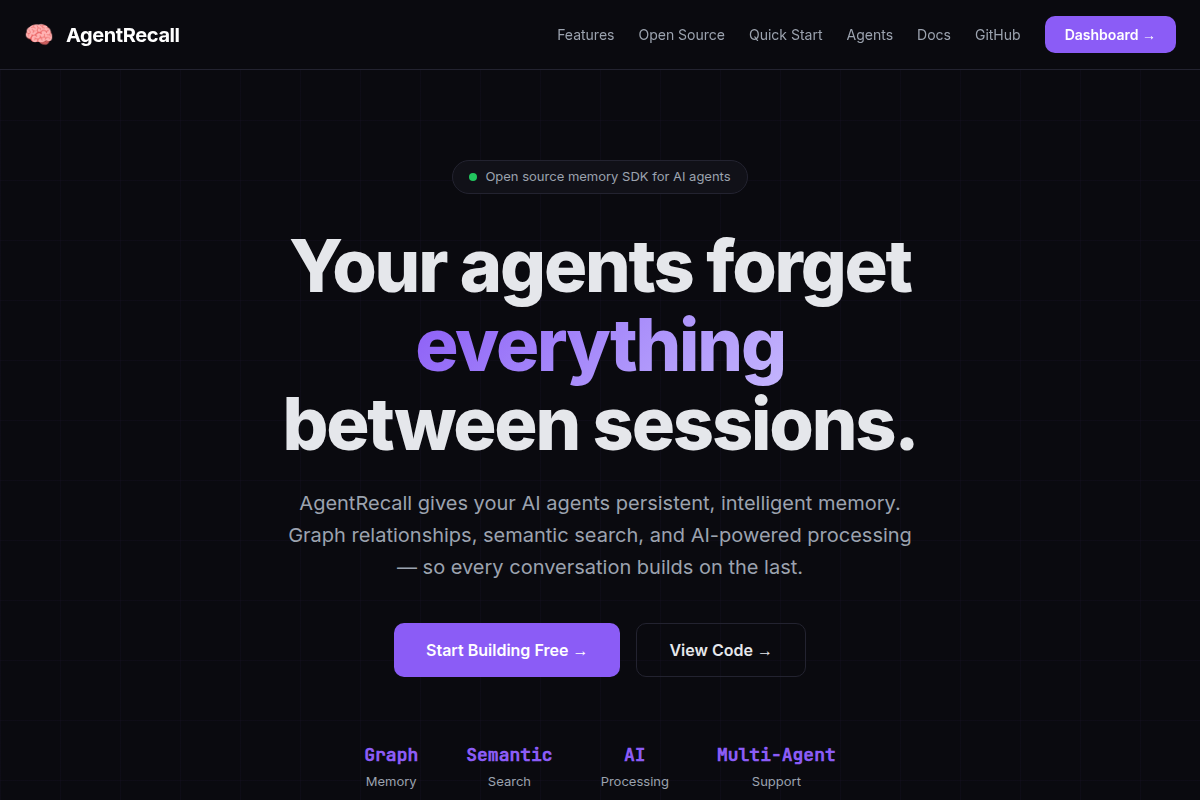 AgentRecall screenshot