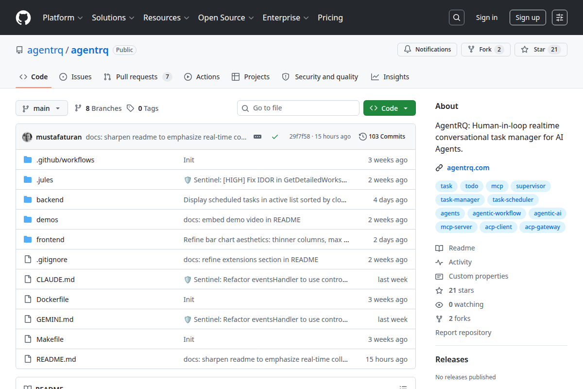 AgentRQ screenshot