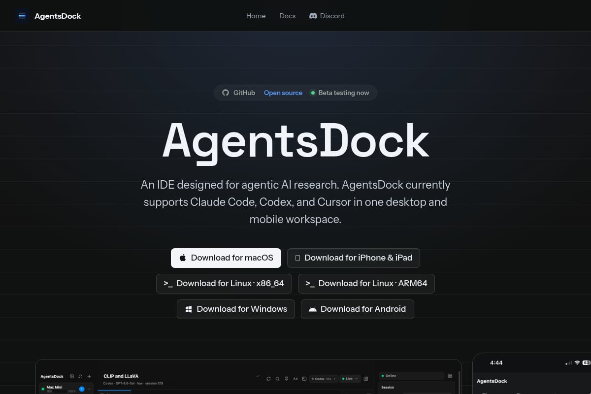 AgentsDock screenshot