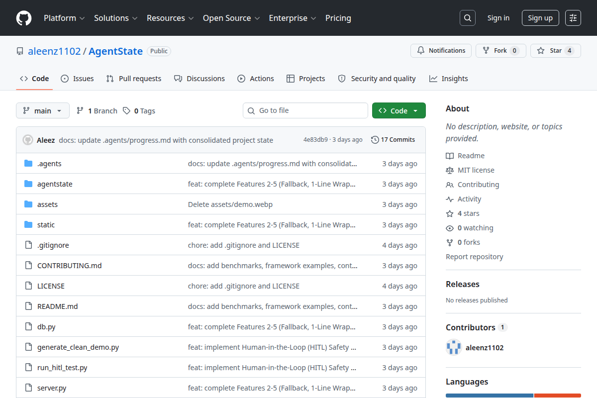 AgentState screenshot