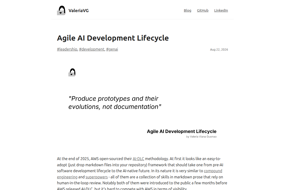Agile AI Development Lifecycle screenshot