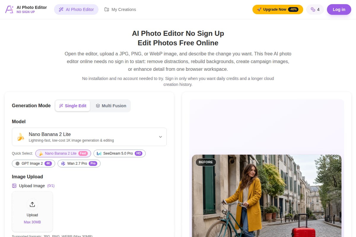 AI Photo Editor No Sign Up thumbnail