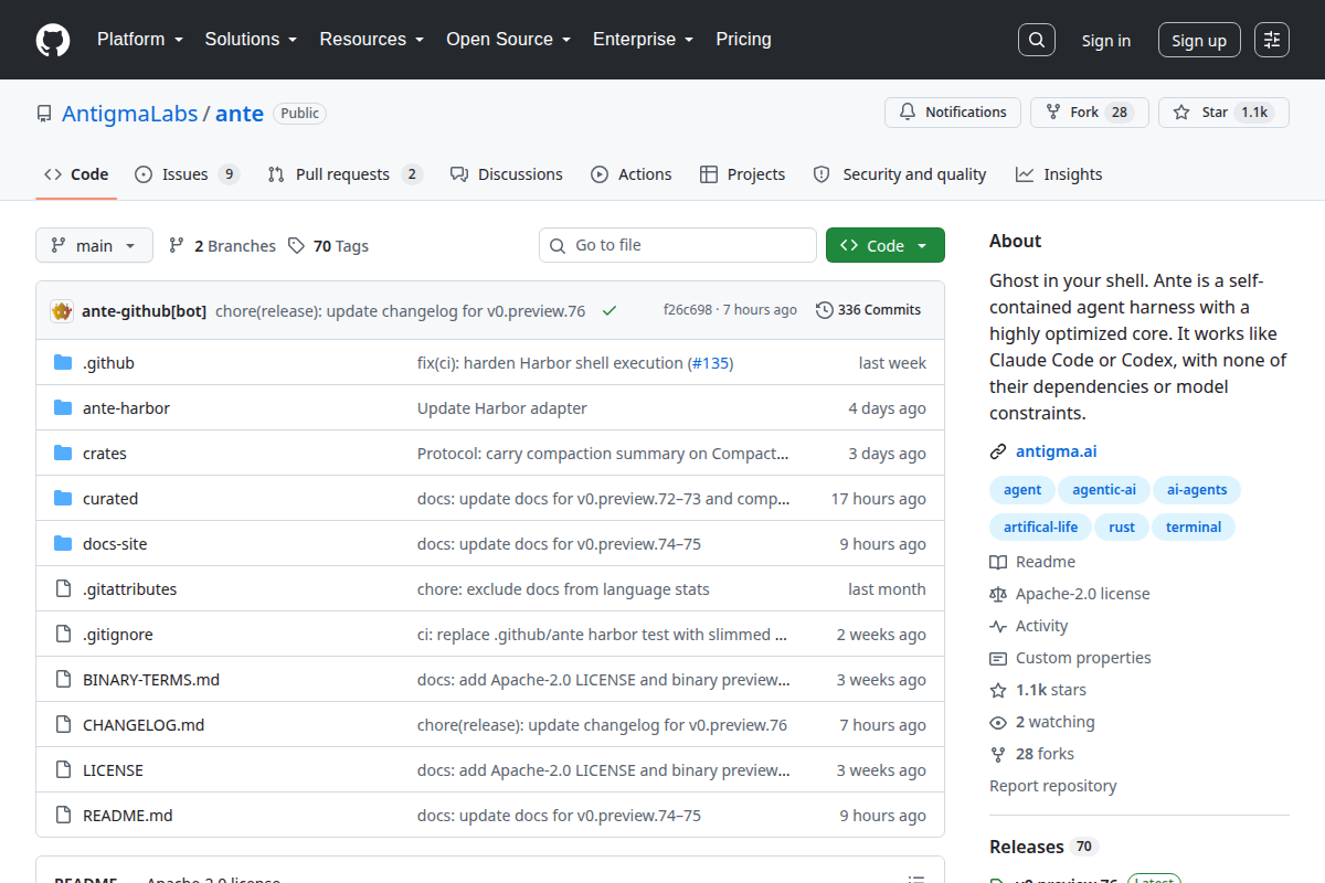 Ante screenshot
