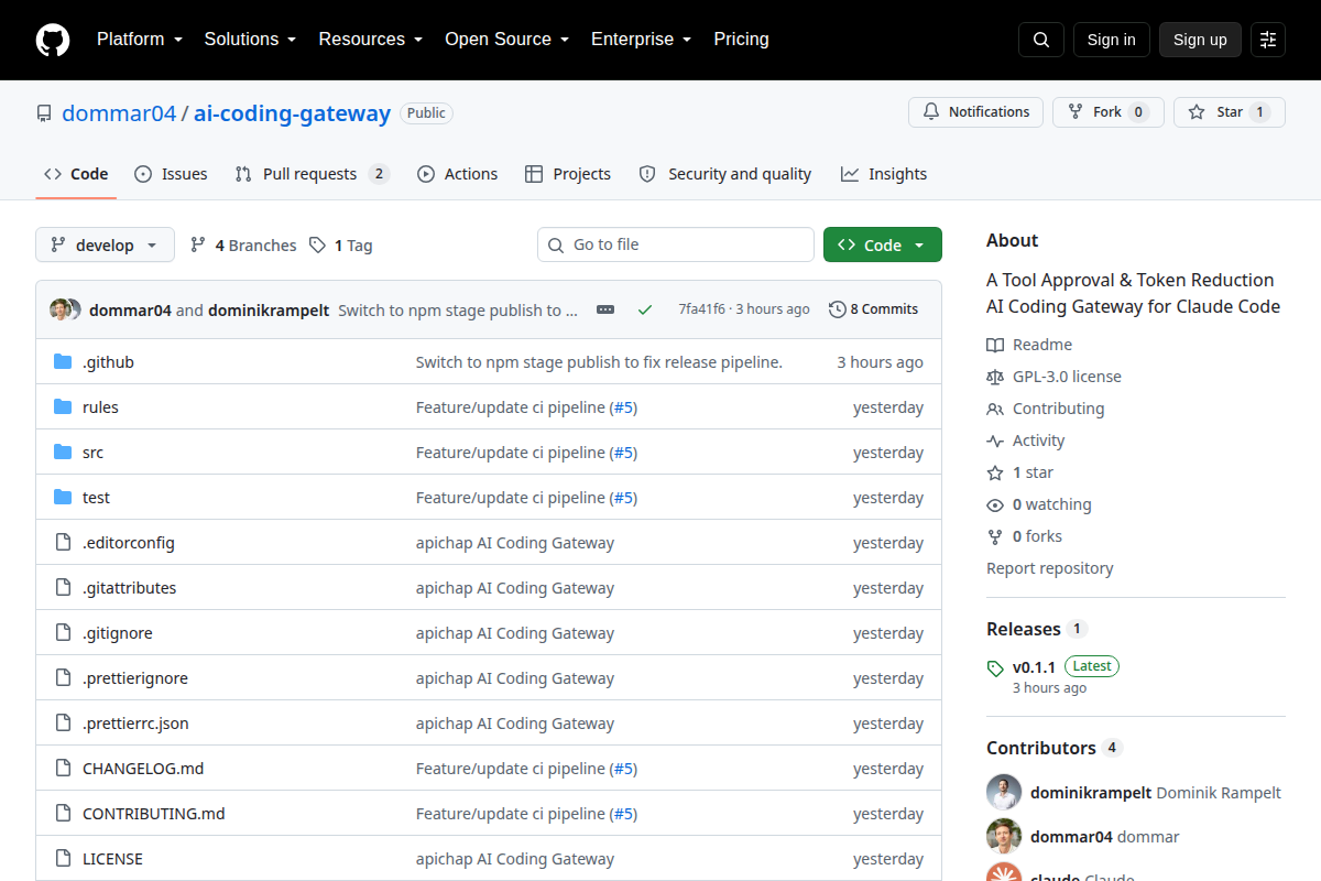 apichap AI Coding Gateway screenshot