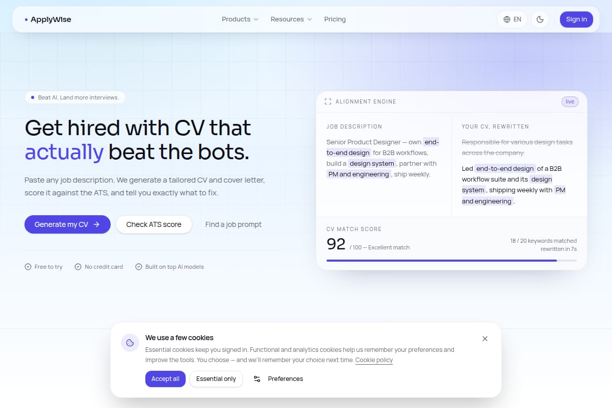 ApplyWise screenshot