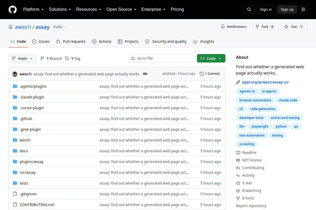 Assay screenshot