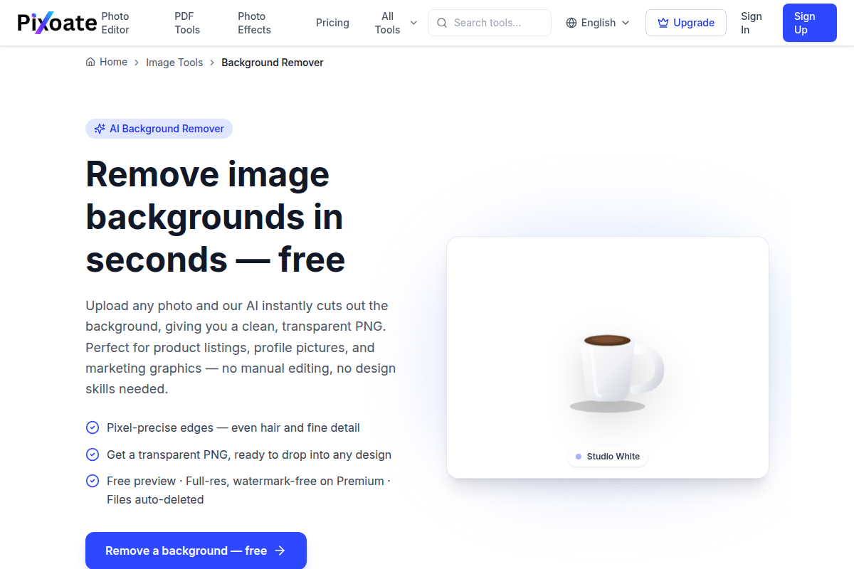 Background Remover by Pixoate screenshot