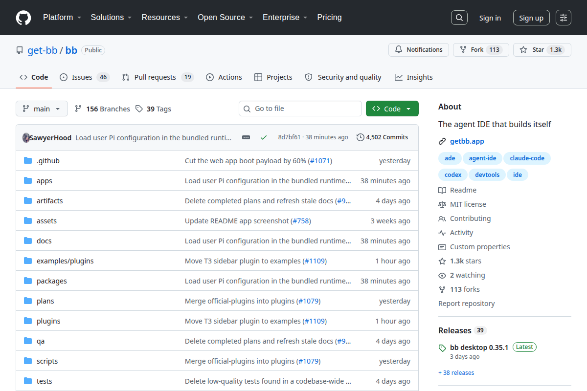Bb Agent IDE screenshot