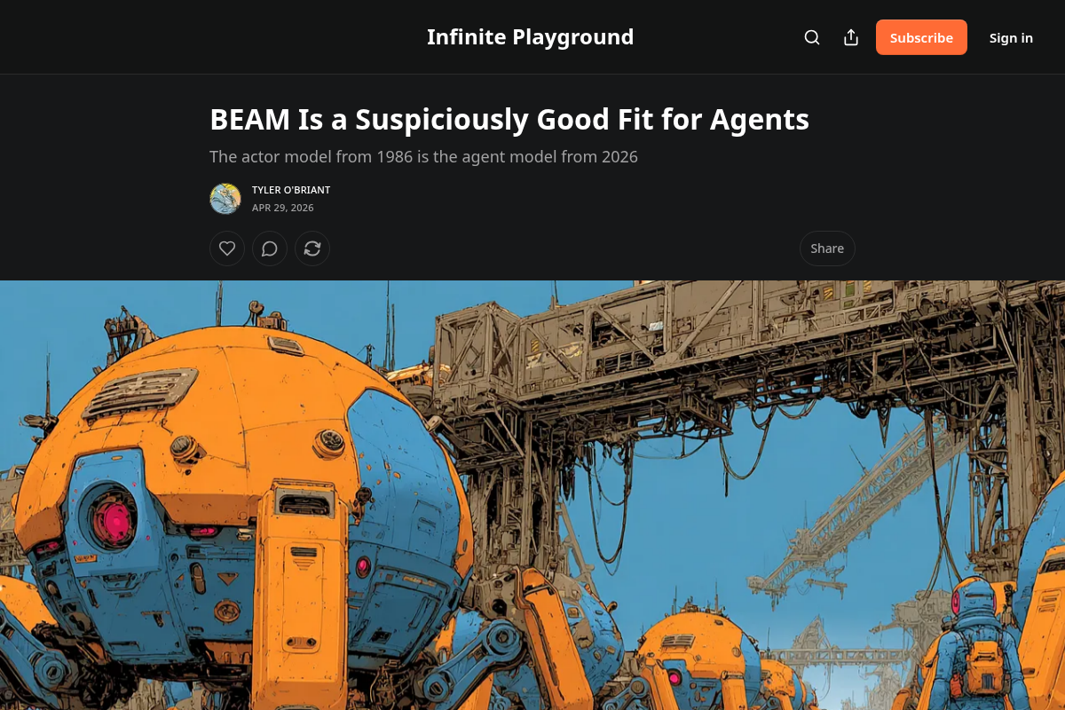 BEAM Is a Suspiciously Good Fit for Agents screenshot