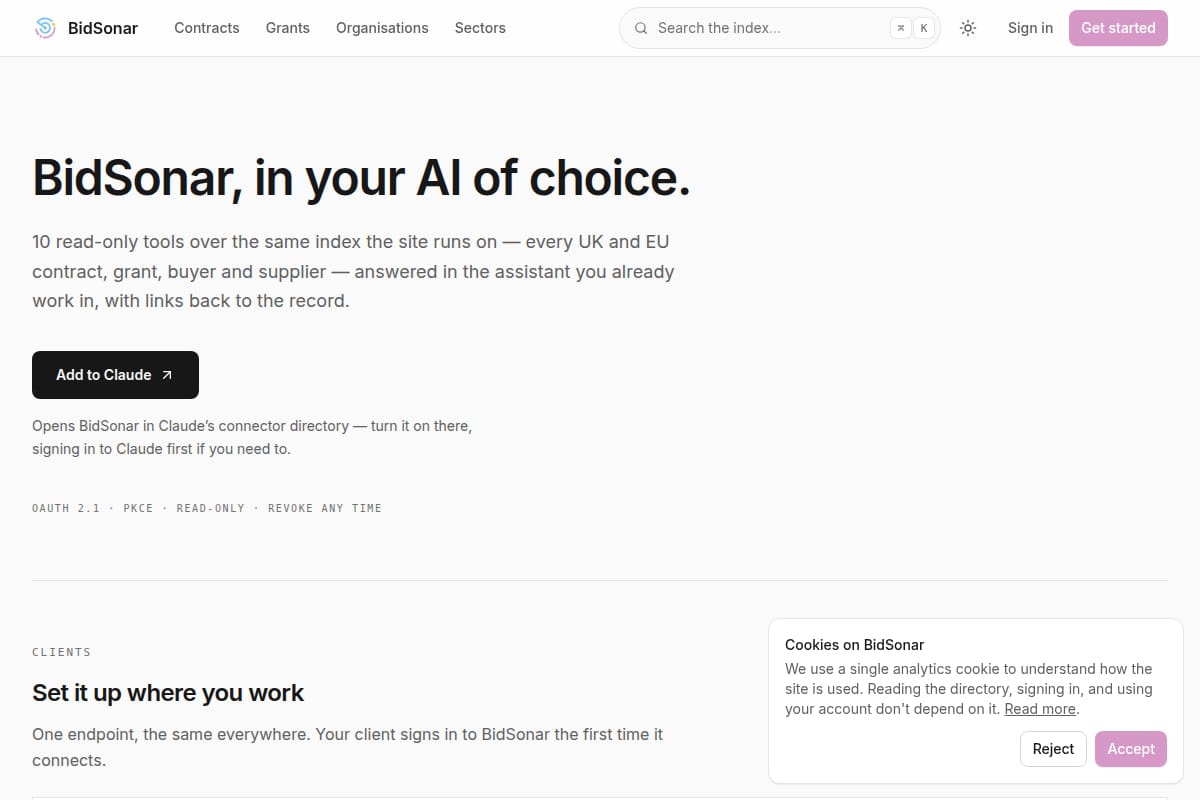 BidSonar MCP screenshot