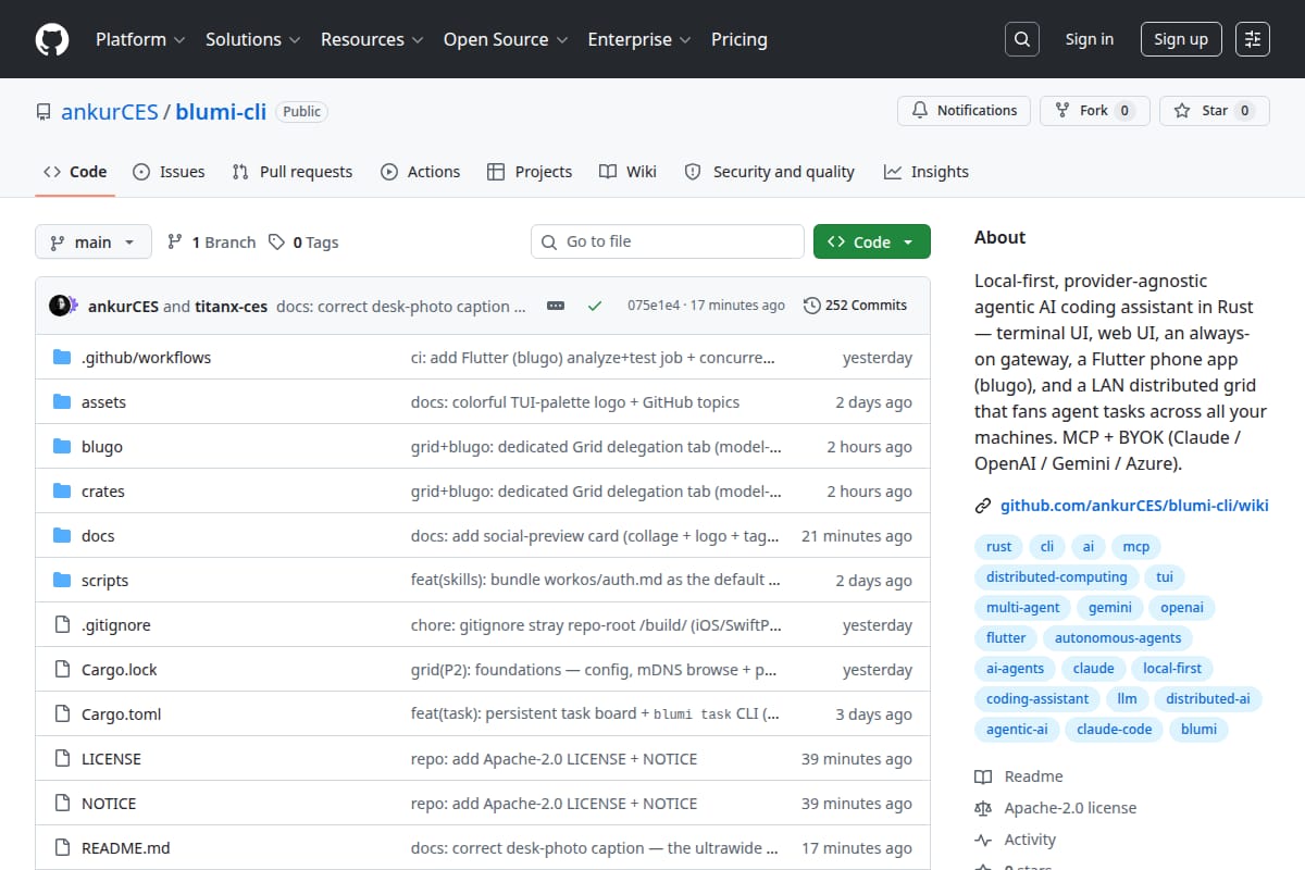 blumi-cli screenshot