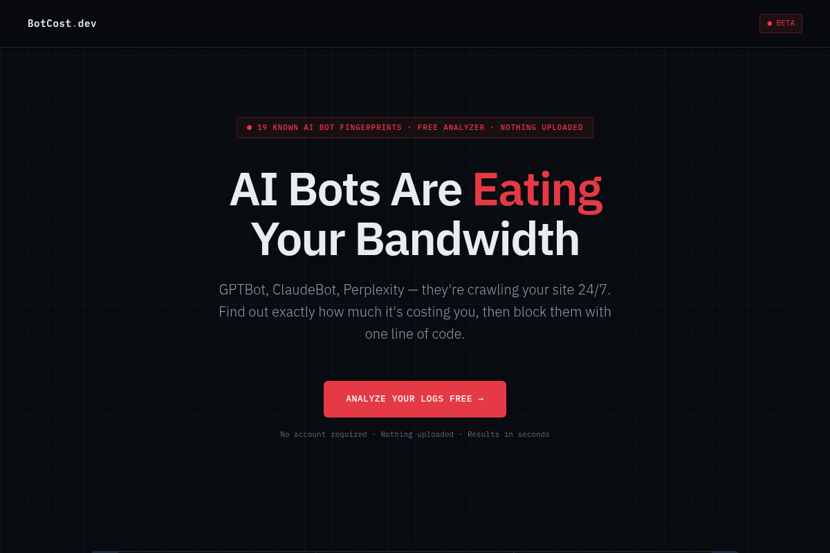 BotCost.dev screenshot