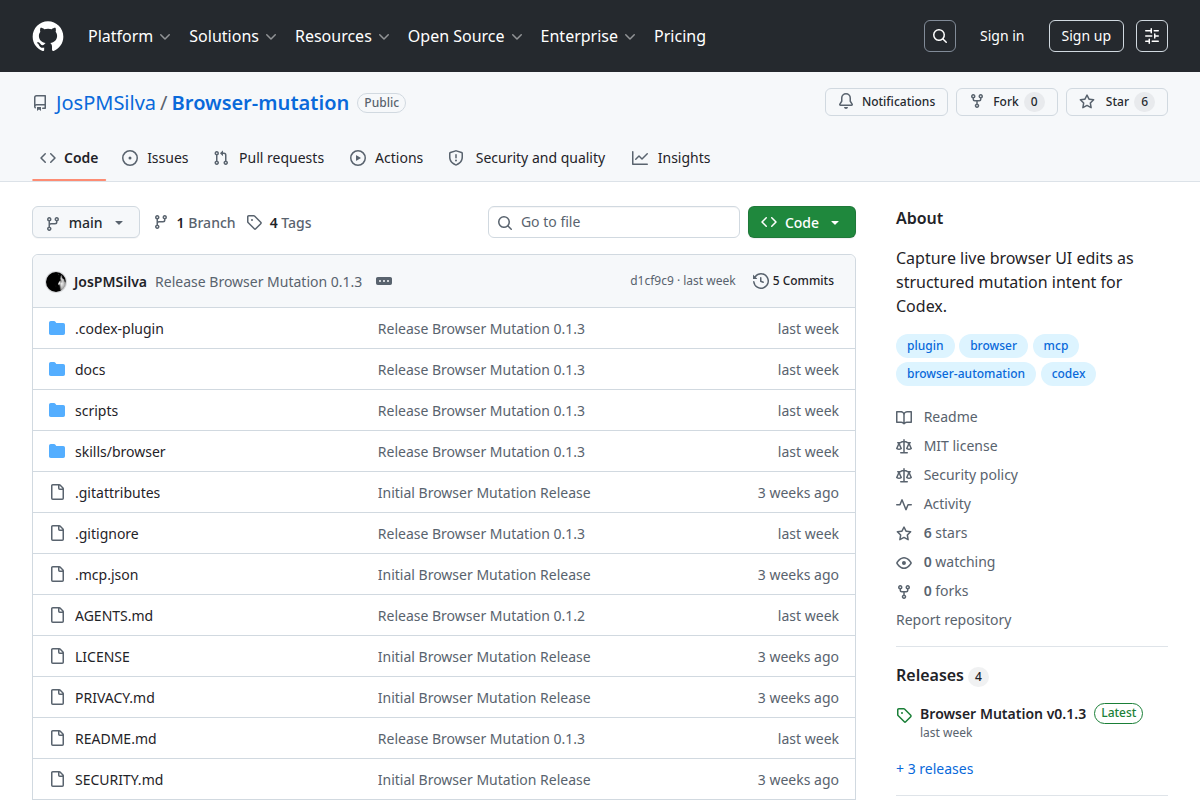 Browser Mutation screenshot