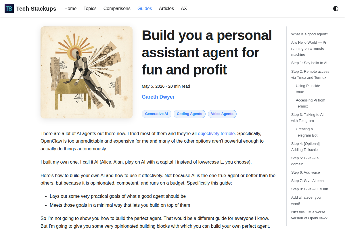 Build you a personal assistant agent for fun and profit screenshot