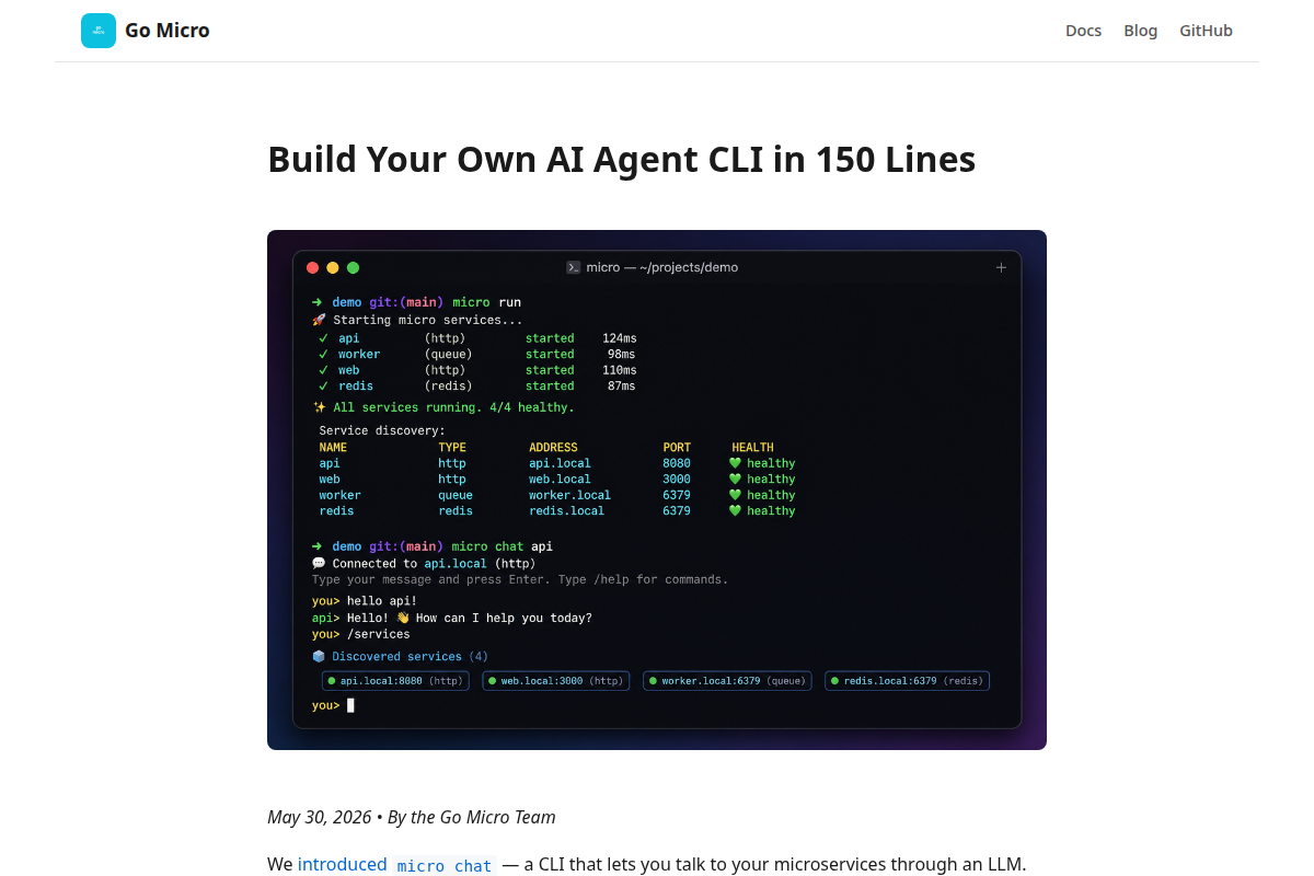 Build Your Own AI Agent CLI in 150 Lines screenshot