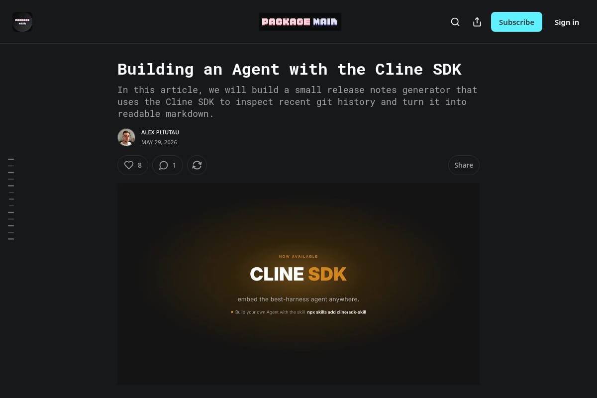 Building an Agent with the Cline SDK thumbnail