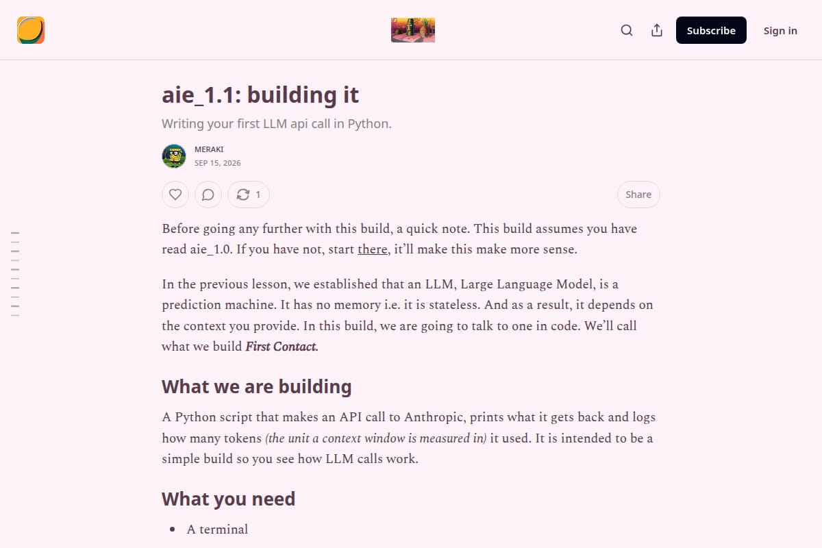 Building your first LLM API call in Python (step by step) thumbnail