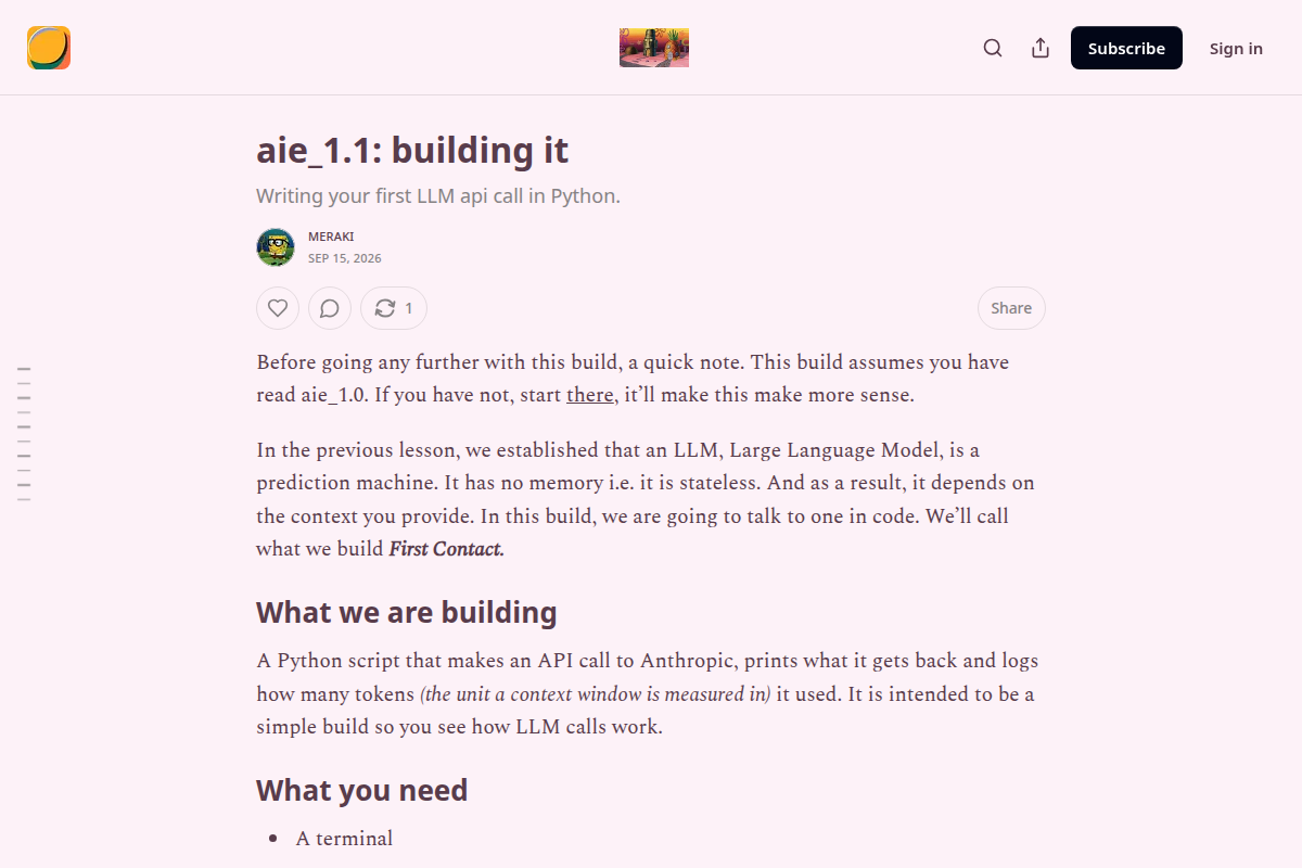 Building your first LLM API call in Python (step by step) screenshot
