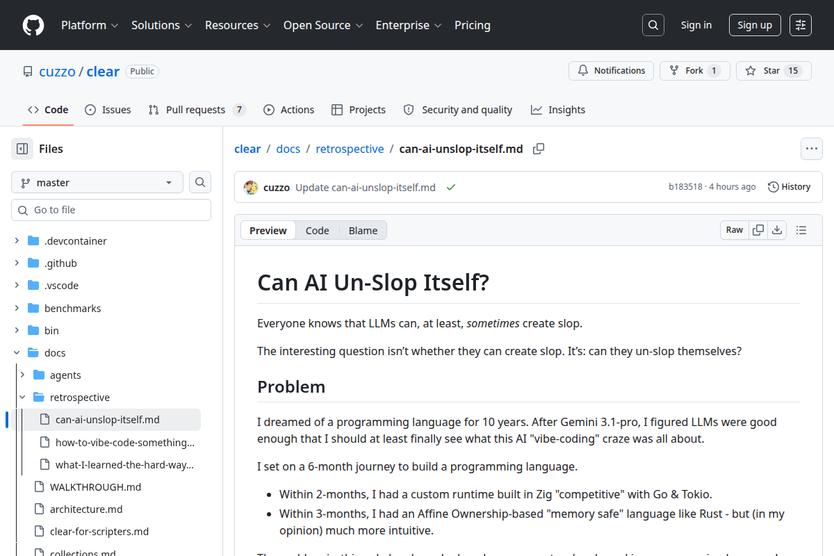 Can AI Un-Slop Itself? screenshot