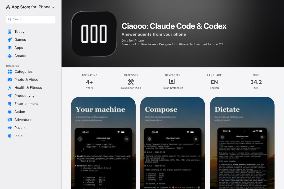 Ciaooo: Claude Code & Codex thumbnail