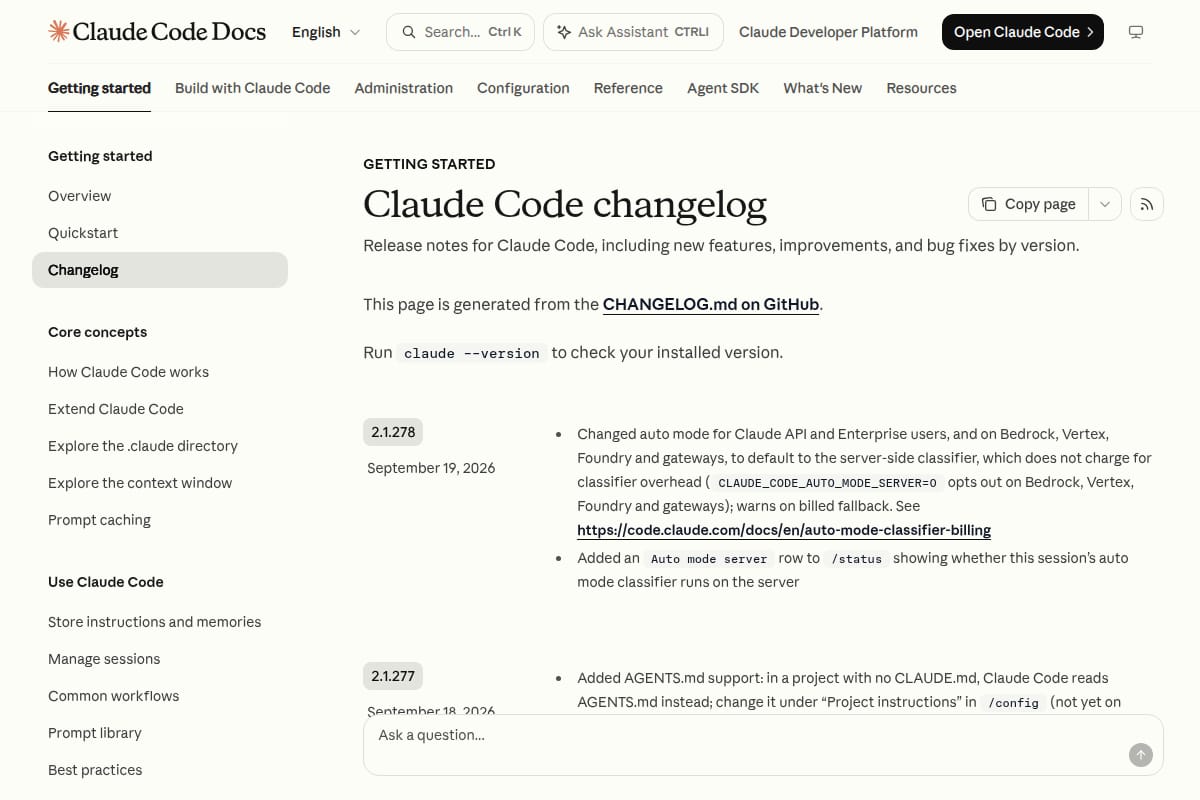 Claude Code changelog thumbnail