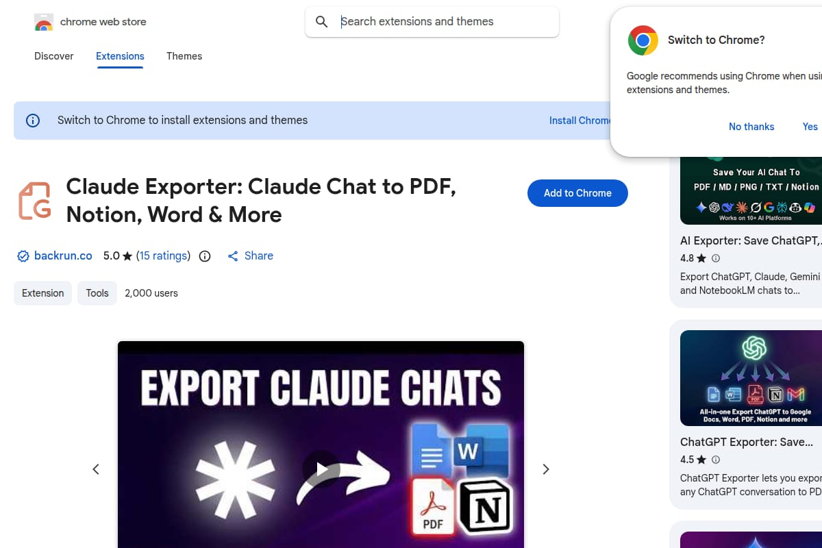 Claude Exporter thumbnail