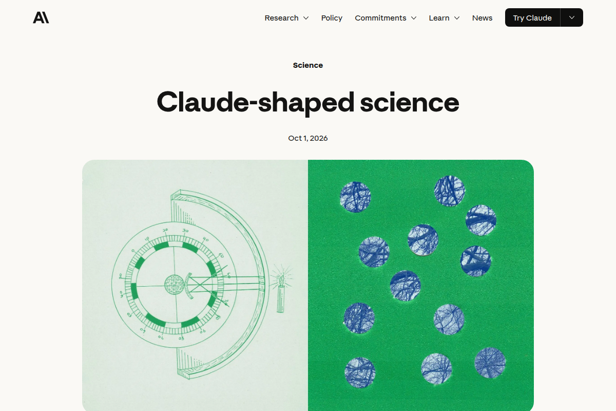 Claude-shaped science screenshot
