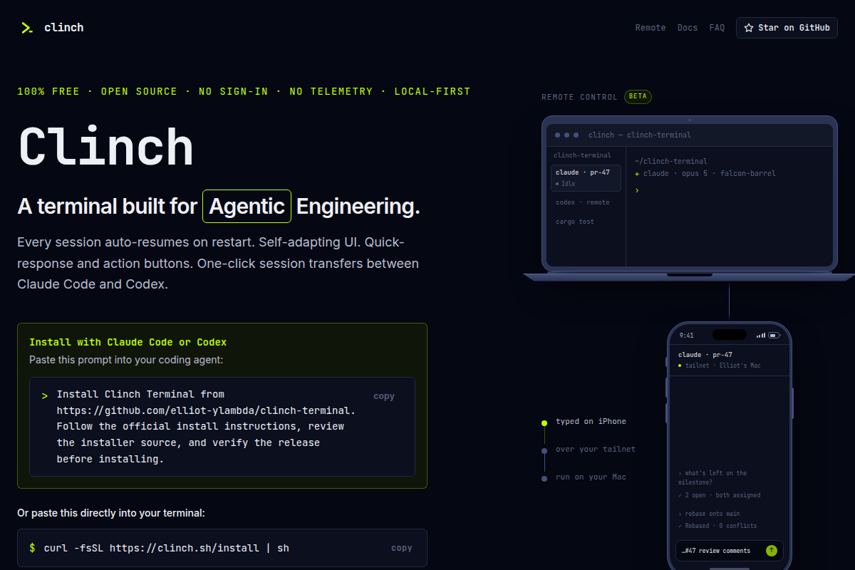 Clinch screenshot