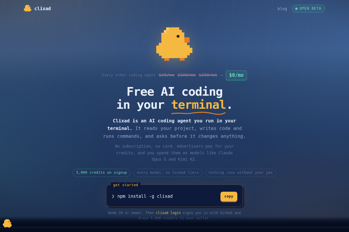Clixad screenshot