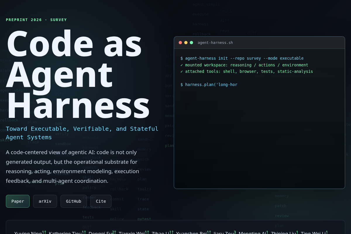 Code as Agent Harness screenshot