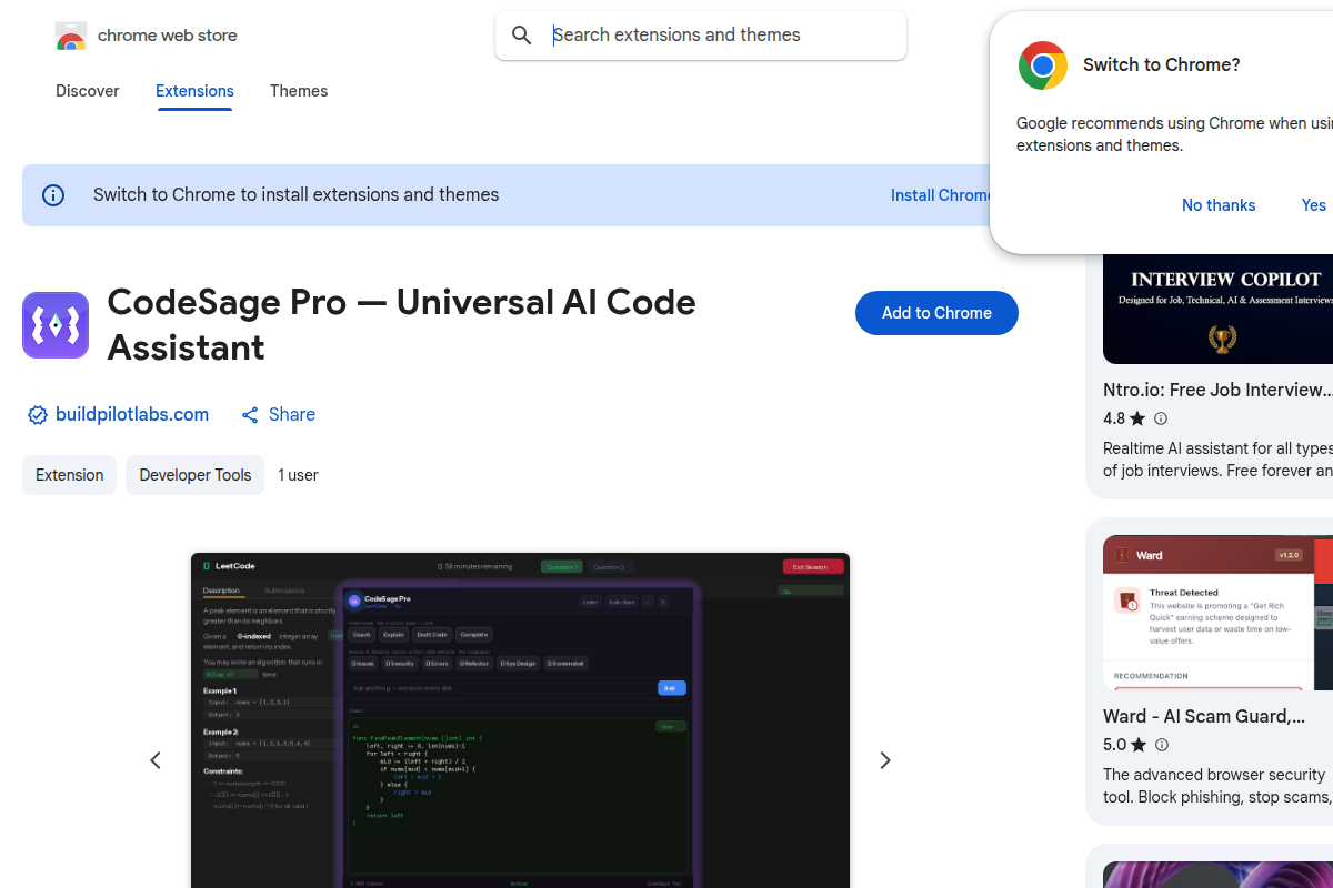 CodeSage Pro — Universal AI Code Assistant screenshot