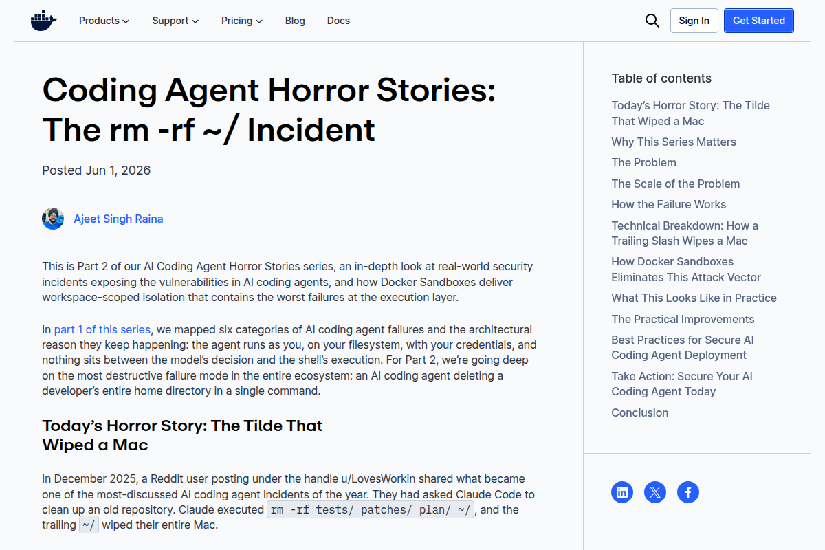 Coding Agent Horror Stories: The rm -rf ~/ Incident screenshot