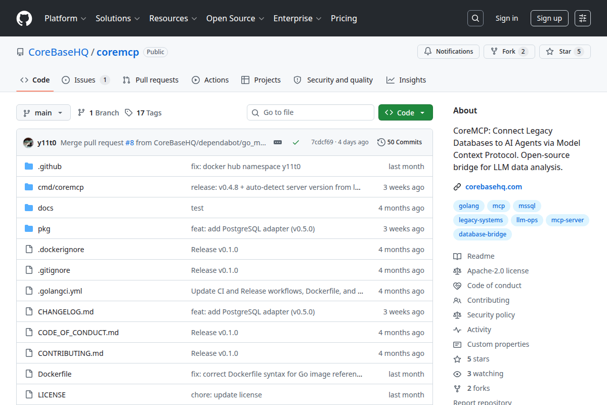 CoreMCP screenshot