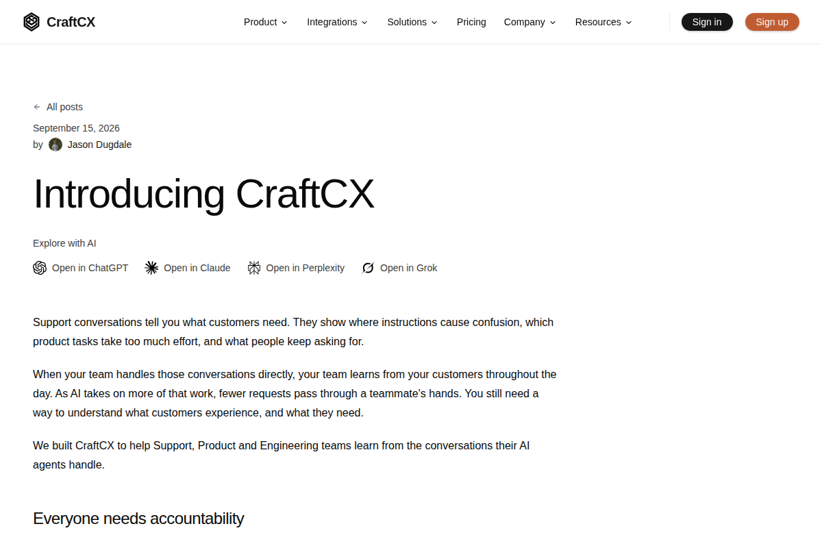 CraftCX screenshot