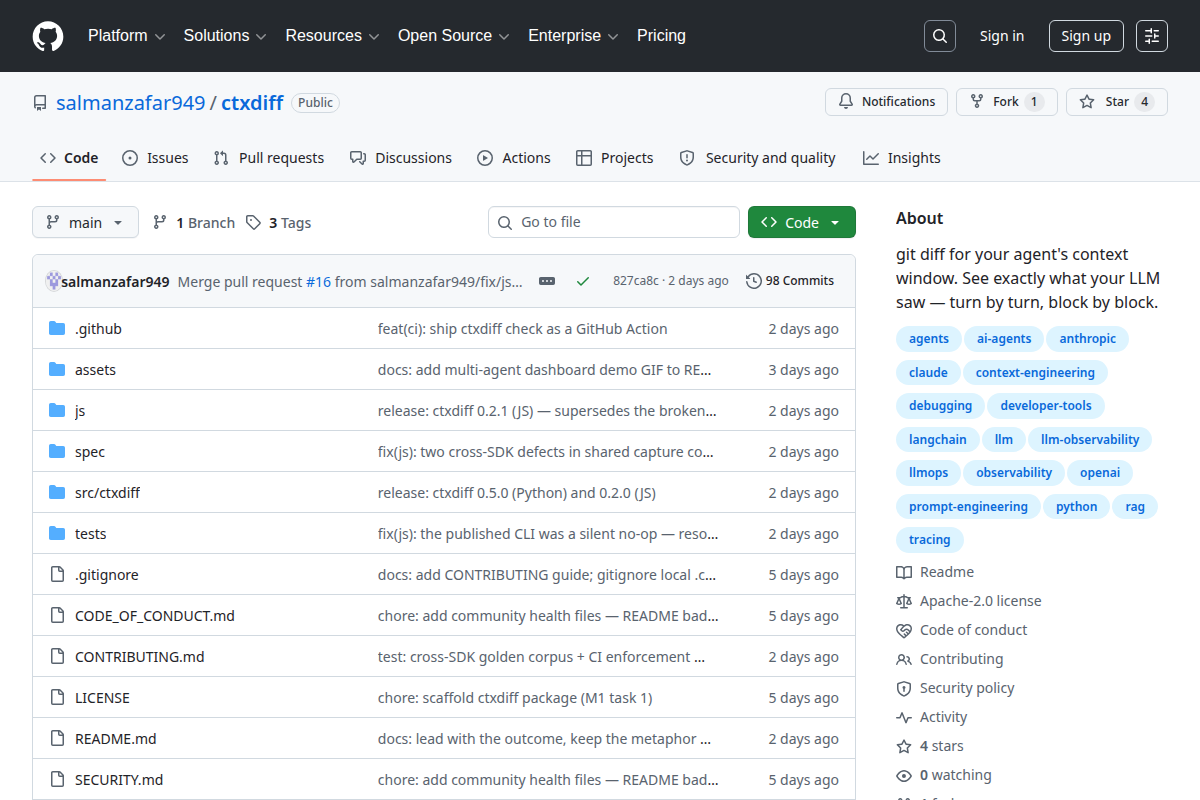 Ctxdiff screenshot