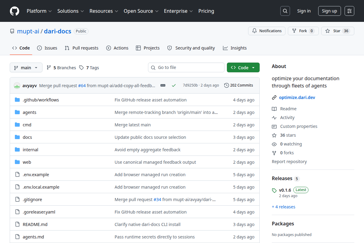 dari-docs screenshot