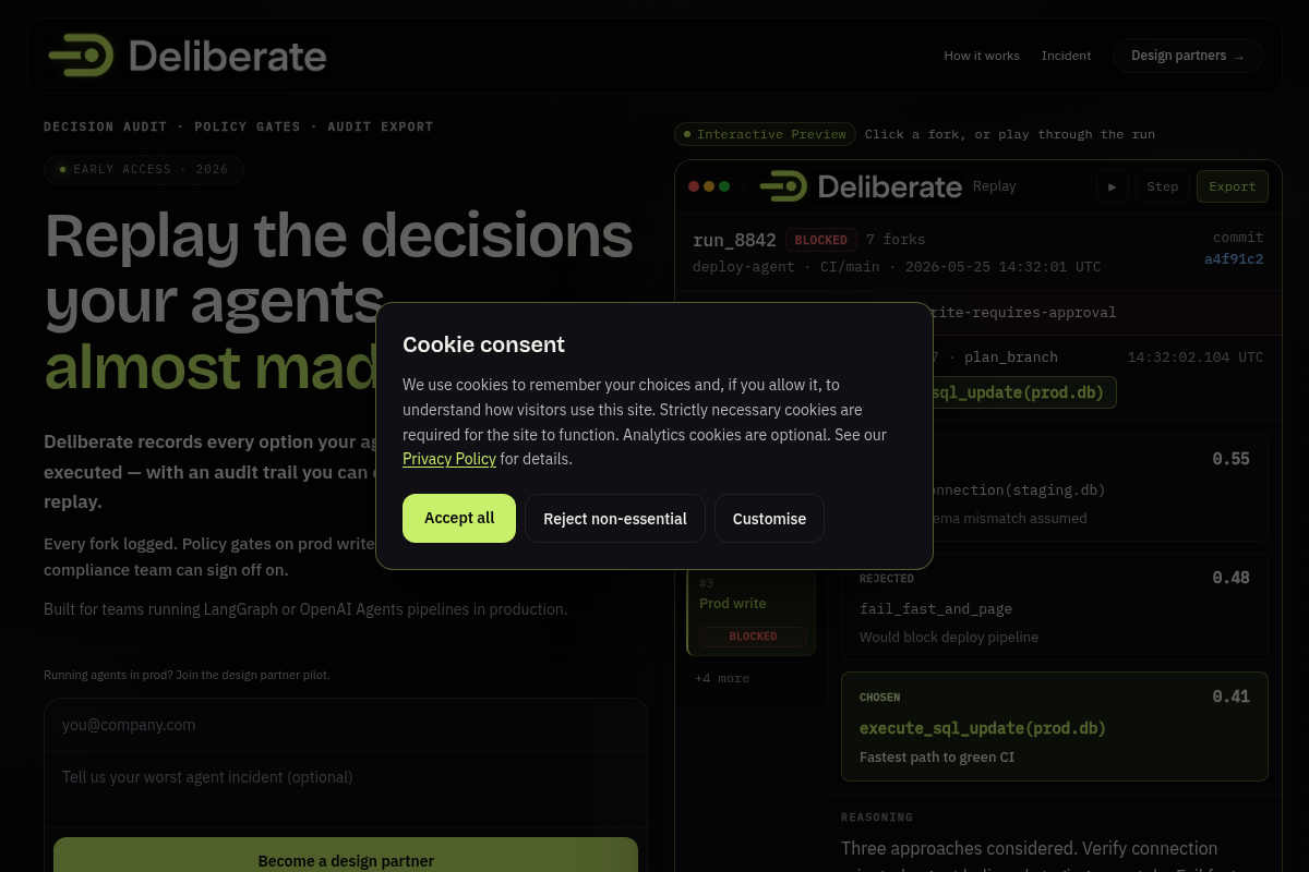 Deliberate screenshot