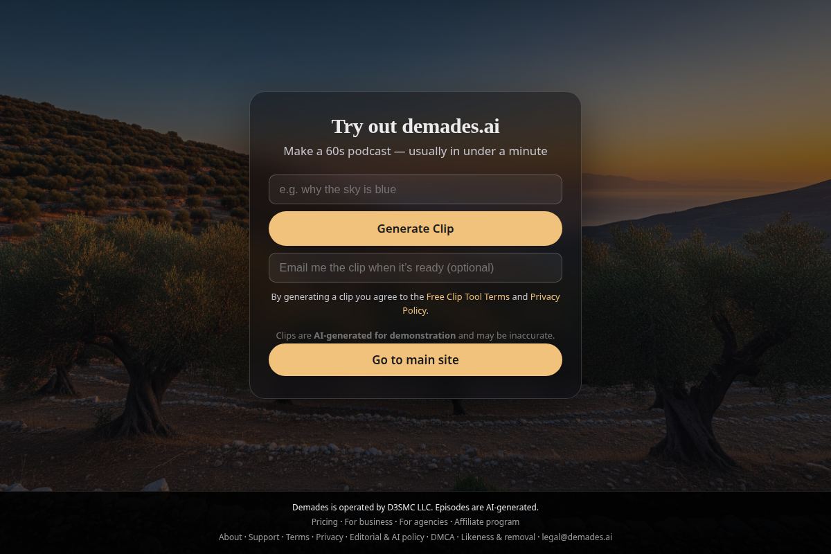 Demades screenshot