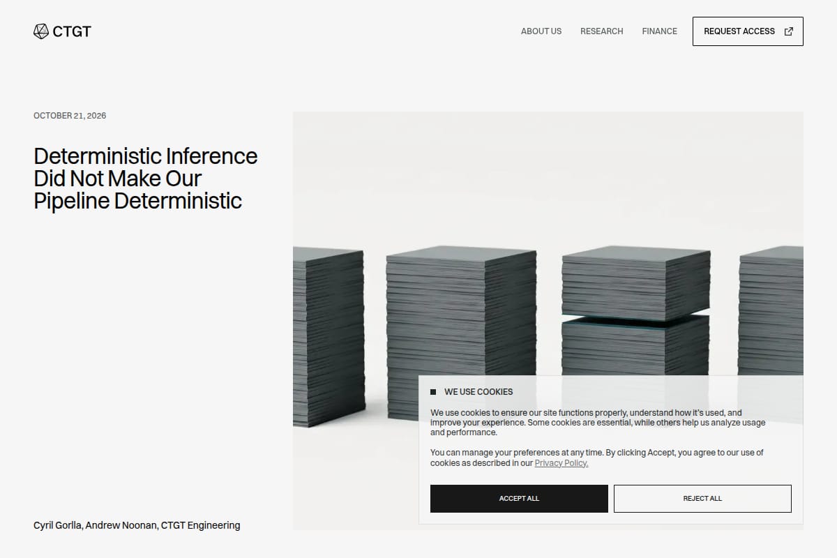 Deterministic Inference Did Not Make Our Pipeline Deterministic thumbnail