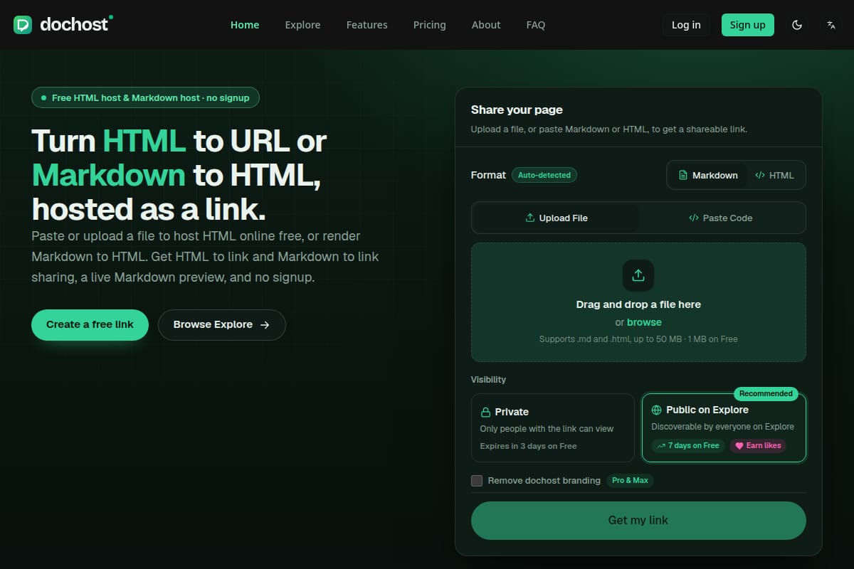 Dochost screenshot