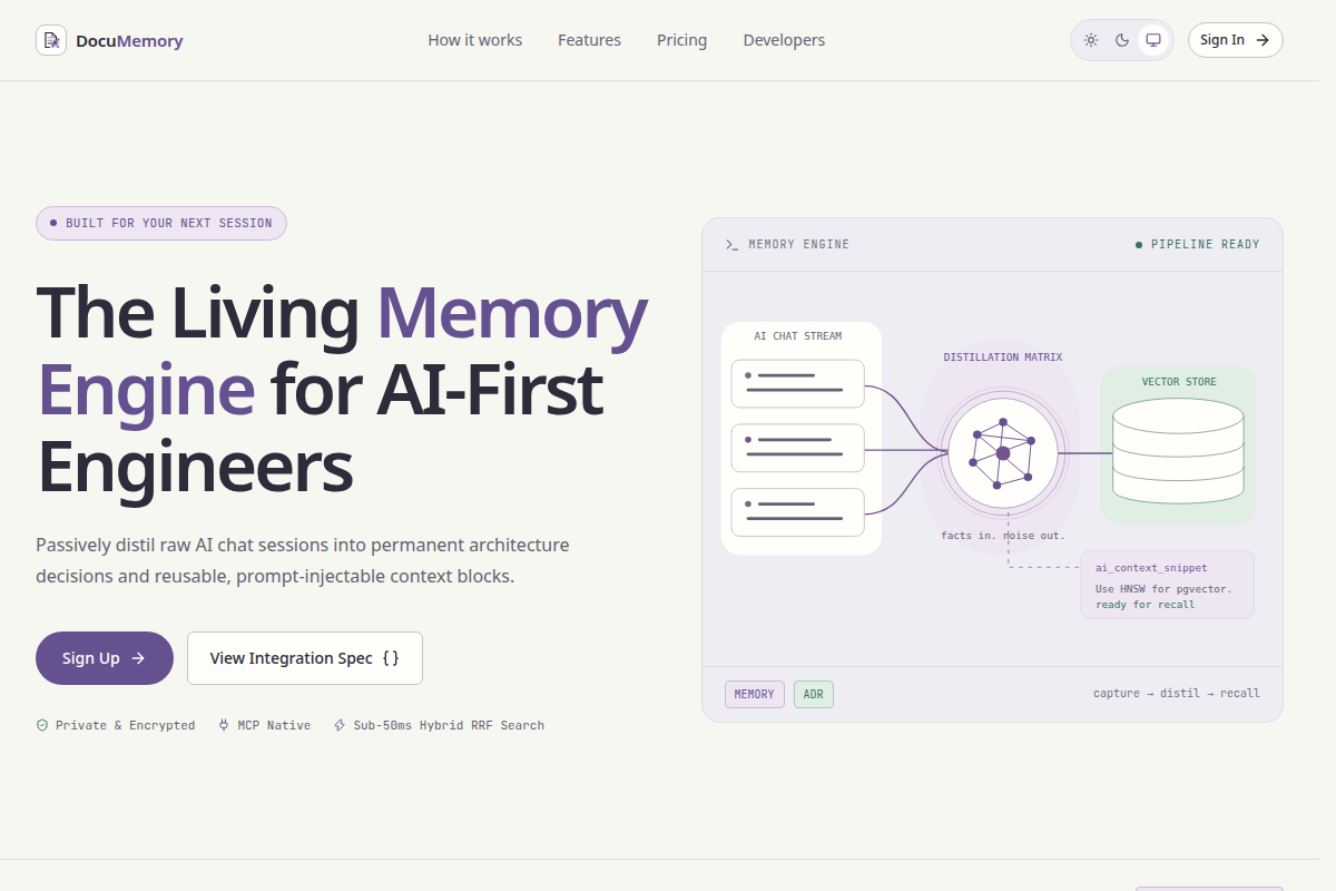 DocuMemory screenshot